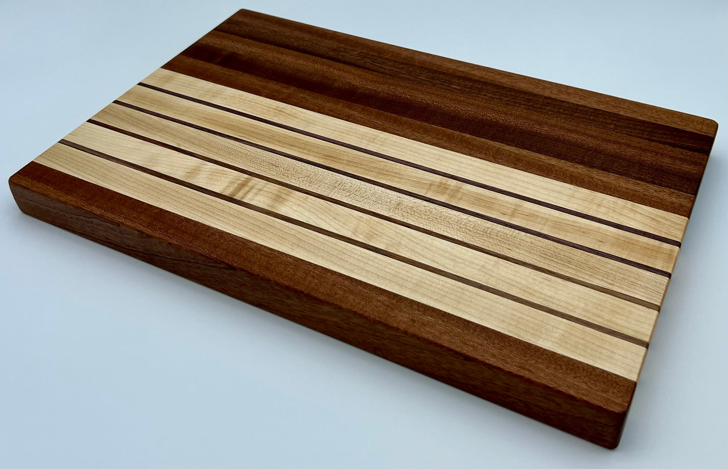 Edge Grain Butcher Block Cutting Board - Sapele | Walnut | Maple