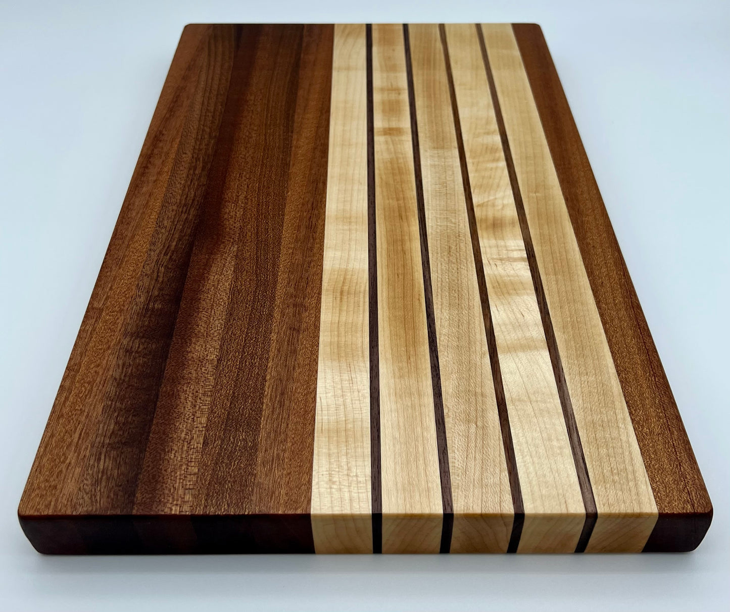 Edge Grain Butcher Block Cutting Board - Sapele | Walnut | Maple
